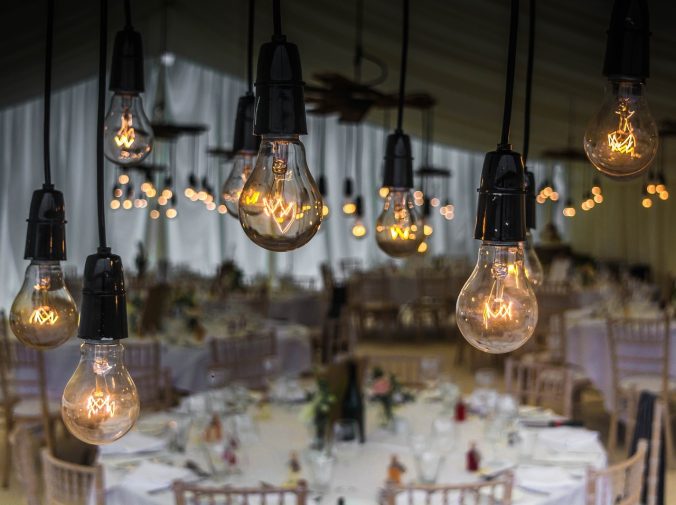 wedding, bulbs, lighting